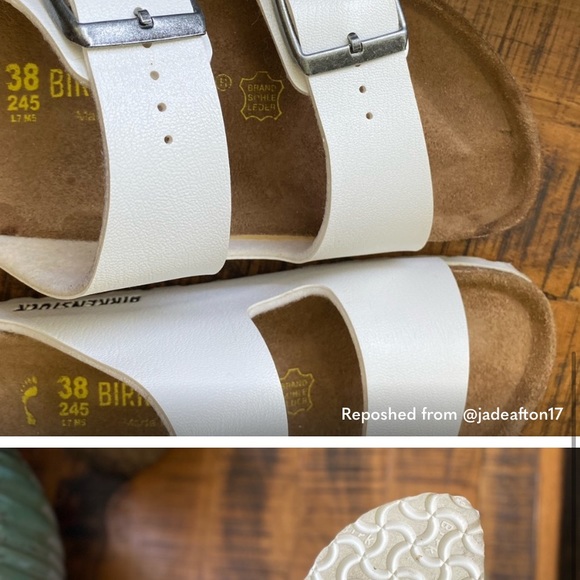 White Birkenstock Arizonas - Picture 6 of 7